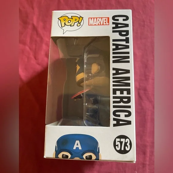 Funko Pop! Marvel Captain America Figure - Blue, Red, White - Picture 2 of 6